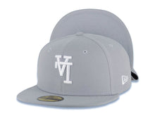 Load image into Gallery viewer, Los Angeles Dodgers New Era MLB 59FIFTY 5950 Fitted Cap Hat Gray Crown/Visor White Upside Down Logo Gray UV