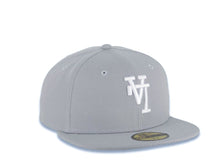 Load image into Gallery viewer, Los Angeles Dodgers New Era MLB 59FIFTY 5950 Fitted Cap Hat Gray Crown/Visor White Upside Down Logo Gray UV