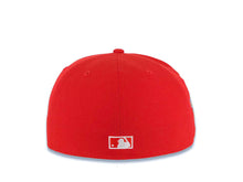 Load image into Gallery viewer, Los Angeles Dodgers New Era MLB 59FIFTY 5950 Fitted Cap Hat Red Crown/Visor White Upside Down Logo 40th Anniversary Side Patch Gray UV