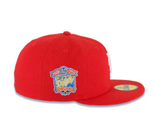 Load image into Gallery viewer, Los Angeles Dodgers New Era MLB 59FIFTY 5950 Fitted Cap Hat Red Crown/Visor White Upside Down Logo 40th Anniversary Side Patch Gray UV
