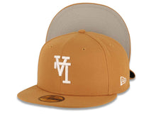 Load image into Gallery viewer, Los Angeles Dodgers New Era MLB 59FIFTY 5950 Fitted Cap Hat Light Brown Crown/Visor White Upside Down Logo Gray UV