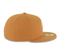 Load image into Gallery viewer, Los Angeles Dodgers New Era MLB 59FIFTY 5950 Fitted Cap Hat Light Brown Crown/Visor White Upside Down Logo Gray UV