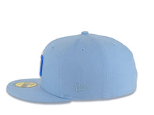 Load image into Gallery viewer, San Diego Padres New Era MLB 59FIFTY 5950 Fitted Cap Hat Sky Blue Crown/Visor White/Royal Blue Logo 25th Anniversary Side Patch Royal Blue UV