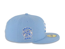 Load image into Gallery viewer, San Diego Padres New Era MLB 59FIFTY 5950 Fitted Cap Hat Sky Blue Crown/Visor White/Royal Blue Logo 25th Anniversary Side Patch Royal Blue UV
