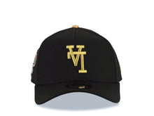 Load image into Gallery viewer, Los Angeles Dodgers New Era MLB 9FORTY 940 Adjustable A-Frame Cap Hat Black Crown/Visor Metallic Gold Upside Down Logo 100th Anniversary Green UV