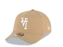Load image into Gallery viewer, Los Angeles Dodgers New Era MLB 9FORTY 940 Adjustable A-Frame Cap Hat Khaki Crown/Visor White Upside Down Logo 60th Anniversary Side Patch Gray UV