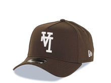 Load image into Gallery viewer, Los Angeles Dodgers New Era MLB 9FORTY 940 Adjustable A-Frame Cap Hat Brown Crown/Visor White Upside Down Logo Stadium Side Patch Gray UV