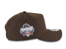 Load image into Gallery viewer, Los Angeles Dodgers New Era MLB 9FORTY 940 Adjustable A-Frame Cap Hat Brown Crown/Visor White Upside Down Logo Stadium Side Patch Gray UV