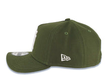 Load image into Gallery viewer, Los Angeles Dodgers New Era MLB 9FORTY 940 Adjustable A-Frame Cap Hat Olive Green Crown/Visor White Upside Down Logo Stadium Side Patch Gray UV