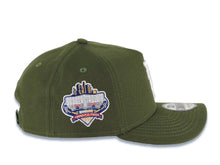 Load image into Gallery viewer, Los Angeles Dodgers New Era MLB 9FORTY 940 Adjustable A-Frame Cap Hat Olive Green Crown/Visor White Upside Down Logo Stadium Side Patch Gray UV