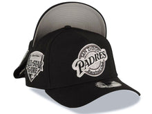 Load image into Gallery viewer, San Diego Padres New Era MLB 9FORTY 940 Adjustable A-Frame Cap Hat Black Crown/Visor Black/Gray/White Baseball Club Logo 1992 All-Star Game Patch