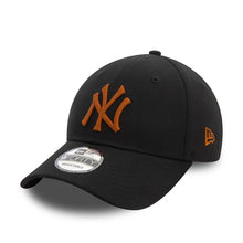 Load image into Gallery viewer, New York Yankees New Era MLB 9FORTY 940 Adjustable Cap Hat Black Crown/Visor Dark Orange Logo