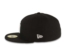 Load image into Gallery viewer, San Diego Padres New Era MLB 59FIFTY 5950 Fitted Cap Hat Black Crown/Visor White Logo California State Bear with Star Side Patch Gray UV