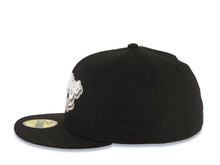 Load image into Gallery viewer, San Diego Padres New Era MLB 59FIFTY 5950 Fitted Cap Hat Black Crown/Visor White/Metallic Gray Script/Text Logo 40th Anniversary Side Patch Gray UV