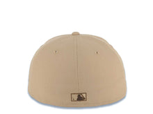 Load image into Gallery viewer, San Diego Padres New Era MLB 59FIFTY 5950 Fitted Cap Hat Khaki Crown/Visor Brown Logo 25th Anniversary Side Patch Gray UV
