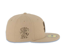 Load image into Gallery viewer, San Diego Padres New Era MLB 59FIFTY 5950 Fitted Cap Hat Khaki Crown/Visor Brown Logo 25th Anniversary Side Patch Gray UV