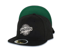 Load image into Gallery viewer, (Youth) San Diego Padres New Era MLB 59FIFTY 5950 Kid Fitted Cap Hat Black Crown/Visor White/Black Baseball Club Logo Green UV