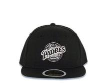 Load image into Gallery viewer, (Youth) San Diego Padres New Era MLB 59FIFTY 5950 Kid Fitted Cap Hat Black Crown/Visor White/Black Baseball Club Logo Green UV