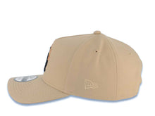 Load image into Gallery viewer, Los Angeles Dodgers New Era MLB 9FORTY 940 AdjustableA-Frame Cap Hat Khaki Crown/Visor Black With Metallic Orange Fire Logo Stadium Side Patch Gray UV
