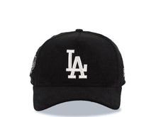 Load image into Gallery viewer, (Corduroy) Los Angeles Dodgers New Era MLB 9FORTY 940 Adjustable A-Frame Cap Hat Black Crown/Visor White Logo Stadium Side Patch Gray UV