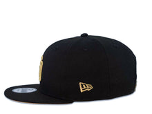 Load image into Gallery viewer, (Youth) San Diego Padres New Era MLB 9FIFTY 950 Kid Snapback Cap Hat Black Crown/Visor Metallic Gold Logo 25th Anniversary Side Patch