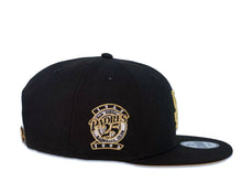 Load image into Gallery viewer, (Youth) San Diego Padres New Era MLB 9FIFTY 950 Kid Snapback Cap Hat Black Crown/Visor Metallic Gold Logo 25th Anniversary Side Patch