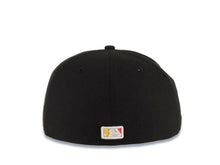 Load image into Gallery viewer, San Diego Padres New Era MLB 59FIFTY 5950 Fitted Cap Hat Black Crown/Visor Magenta Logo 20 Anniversary Petco Park Side Patch Gray UV