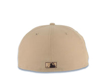 Load image into Gallery viewer, San Diego Padres New Era MLB 59FIFTY 5950 Fitted Cap Hat Khaki Crown/Visor Brown Logo 1992 All-Star Game Side Patch Gray UV