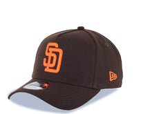 Load image into Gallery viewer, San Diego Padres New Era MLB 9FORTY 940 Adjustable A-Frame Cap Hat Brown Crown/Visor Orange Logo Stadium Side Patch Green UV