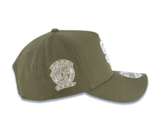 Load image into Gallery viewer, San Diego Padres New Era MLB 9FORTY 940 Adjustable A-Frame Cap Hat Olive Green Crown/Visor White Logo 25th Anniversary Side Patch Gray UV