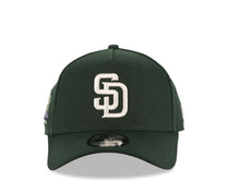 Load image into Gallery viewer, San Diego Padres New Era MLB 9FORTY 940 Adjustable A-Frame Cap Hat Dark Green Crown/Visor White Logo Petco Park Side Patch Gray UV