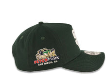 Load image into Gallery viewer, San Diego Padres New Era MLB 9FORTY 940 Adjustable A-Frame Cap Hat Dark Green Crown/Visor White Logo Petco Park Side Patch Gray UV