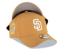 Load image into Gallery viewer, San Diego Padres New Era MLB 9FORTY 940 Adjustable A-Frame Cap Hat Tan Crown/Visor White Logo 25th Anniversary Side Patch Gray UV