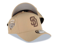 Load image into Gallery viewer, San Diego Padres New Era MLB 9FORTY 940 Adjustable A-Frame Cap Hat Khaki Crown/Visor Brown Logo 1992 All-Star Game Side Patch Gray UV
