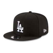 Load image into Gallery viewer, Los Angeles Dodgers New Era MLB 9FIFTY 950 Snapback Cap Hat Black Crown/Visor White Logo 2024 World Series Champions Side Patch Gray UV