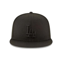 Load image into Gallery viewer, Los Angeles Dodgers New Era MLB 9FIFTY 950 Snapback Cap Hat Black Crown/Visor Black Logo 2024 World Series Champions Side Patch Gray UV
