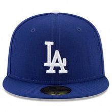 Load image into Gallery viewer, (Youth) Los Angeles Dodgers New Era MLB 59FIFTY 5950 Fitted Cap Hat Royal Blue Crown/Visor White Logo 2024 World Series Champions Side Patch
