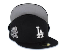 Load image into Gallery viewer, Los Angeles Dodgers New Era MLB 59FIFTY 5950 Fitted Cap Hat Black Crown/Visor White Logo 2024 World Series Champions Side Patch