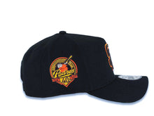 Load image into Gallery viewer, San Diego Padres New Era MLB 9FORTY 940 Adjustable A-Frame Cap Hat Black Crown/Visor Brown/Yellow/Orange Logo 40th Anniversary Side Patch Green UV