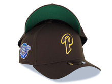 Load image into Gallery viewer, San Diego Padres New Era MLB 9FORTY 940 Adjustable A-Frame Cap Hat Brown Crown/Visor Brown/White/Yellow P Logo 1998 World Series Side Patch