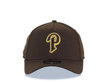 Load image into Gallery viewer, San Diego Padres New Era MLB 9FORTY 940 Adjustable A-Frame Cap Hat Brown Crown/Visor Brown/White/Yellow P Logo 1998 World Series Side Patch