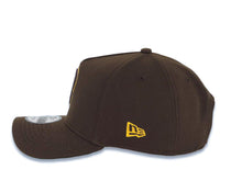 Load image into Gallery viewer, San Diego Padres New Era MLB 9FORTY 940 Adjustable A-Frame Cap Hat Brown Crown/Visor Brown/White/Yellow P Logo 1998 World Series Side Patch