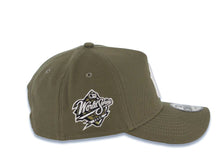 Load image into Gallery viewer, New York Yankees New Era MLB 9FORTY 940 Adjustable A-Frame Cap Hat Olive Green Crown/Visor White Logo 1998 World Series Side Patch
