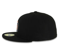 Load image into Gallery viewer, San Diego Padres New Era MLB 59FIFTY 5950 Fitted Cap Hat Black Crown/Visor Orange/Navy Blue/White Logo Batterman Batty Side Patch