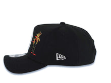 Load image into Gallery viewer, San Diego Padres New Era MLB 9FORTY 940 Adjustable A-Frame Cap Hat Black Crown/Visor White Logo With Palm Trees 40th Anniversary Side Patch