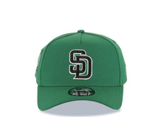 Load image into Gallery viewer, San Diego Padres New Era MLB 9FORTY 940 Adjustable A-Frame Cap Hat Green Crown/Visor Black/White Logo 40th Anniversary Side Patch
