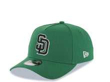 Load image into Gallery viewer, San Diego Padres New Era MLB 9FORTY 940 Adjustable A-Frame Cap Hat Green Crown/Visor Black/White Logo 40th Anniversary Side Patch