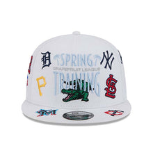 Load image into Gallery viewer, MLB Mixed Teams New Era 9FIFTY 950 Snapback Grape Fruit Cap Hat White Crown/Visor Green/Blue Text Logo (Spring Training Grape Fruit League)