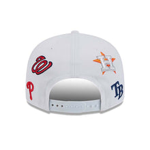 Load image into Gallery viewer, MLB Mixed Teams New Era 9FIFTY 950 Snapback Grape Fruit Cap Hat White Crown/Visor Green/Blue Text Logo (Spring Training Grape Fruit League)