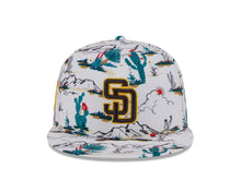 Load image into Gallery viewer, San Diego Padres New Era MLB 9FIFTY 950 Snapback Cap Hat Cream Crown/Visor Brown/Yellow Logo (2025 Spring Training)